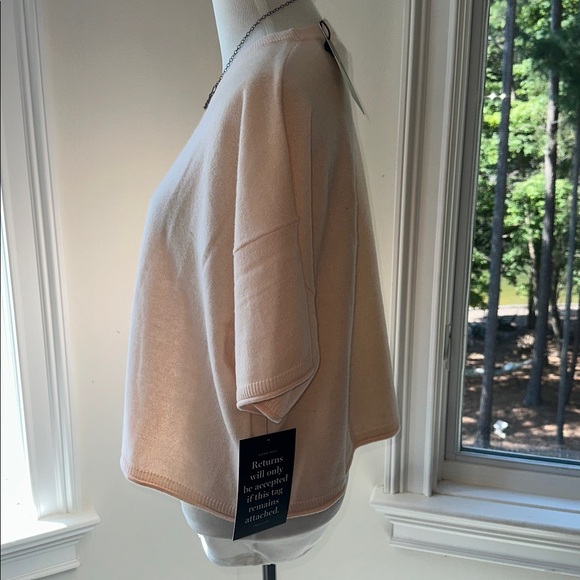 NWT TUCKERNUCK Pink Tan Cashmere Structured T-shirt, Medium - Picture 5 of 8